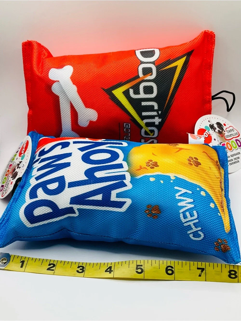 NWT 2pc Dog Toy Set - Doritos & Chips Ahoy - Crinkle & Squeaker Sounds